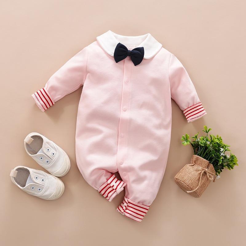 Luxury Modern Baby Boy Infant Rompers Baby Clothes Kids With Bow Modern Baby Costume Suit