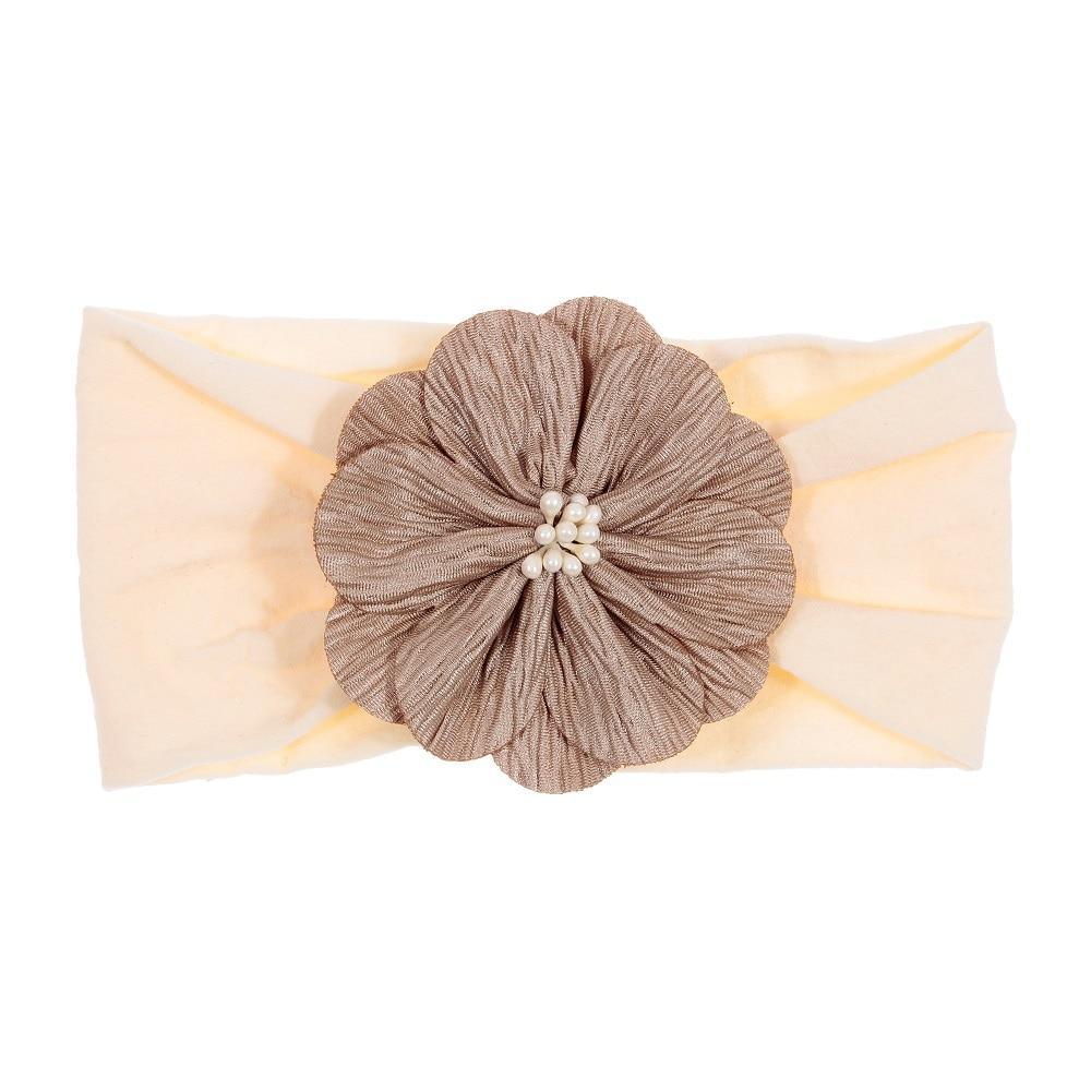 Cute 1PCS Baby Girls Lotus Flower Nylon Headband Knot Elastic Newborn Toddler Headwraps Kids Hair Accessories Gifts