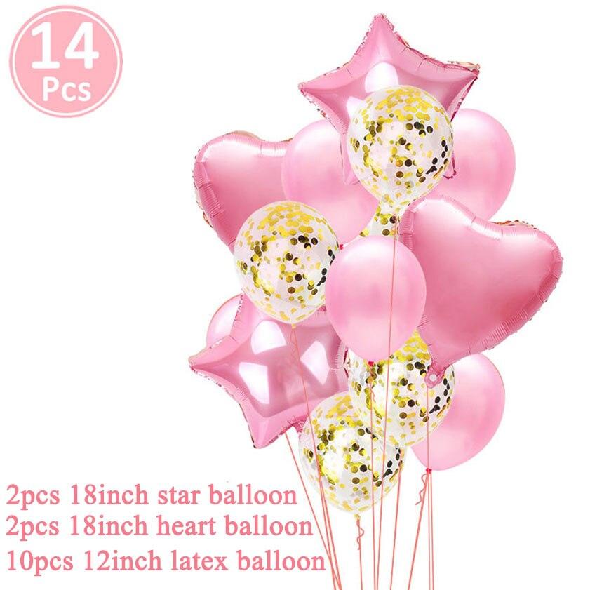 Birthday Balloons Foil Number Ballon Banner Party Decorations  Rose Gold