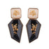 New Hot Modern Fashion Earring Gold Color Resin Irregular Drop Earrings Luxury for Women Elegant Wedding Jewelry