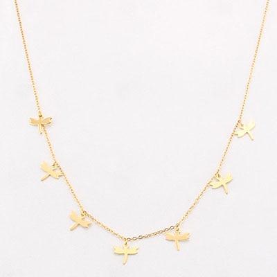 Elegant Non-Fading Luxury Stainless Steel Animal Butterfly Star Gold Necklace Amazing Women Choker Necklaces Pendants Femme Chain Jewelry Gifts