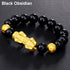 Obsidian Stone Beads Bracelet For Men and Women Unisex Wristband Gold Black Pixiu Wealth and Good Luck Bracelet Design