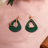 New Fashion Round Dangle Drop Korean Earrings For Women In Geometric Round Heart Gold Earring Wedding Elegant Style