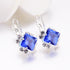 Modern Crystal Square Luxury Earrings For Women Epic Red, Blue, New Fashion Accessories Greata For Party Elegant Jewelry