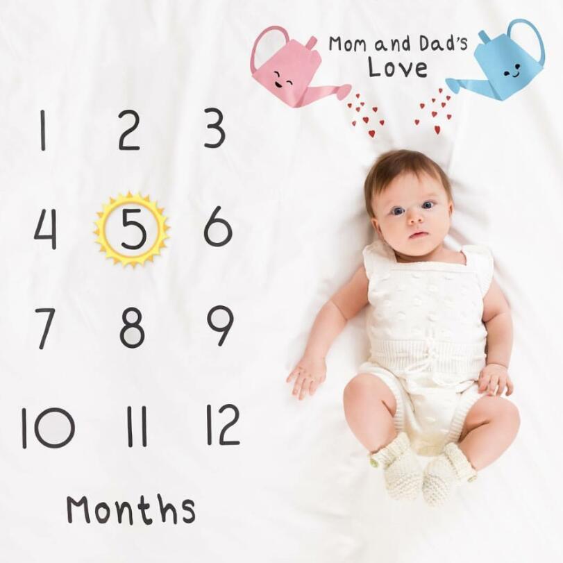 Newborn baby Monthly Growth  Blanket Photography Props Background Cloth For Baby In Modern New Design