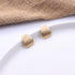 Modern Fashion Korean Luxury Metal Gold Color Stud Earring Elegant Simple Geometric Camber Circle Fine Knot Face Matte Irregular Ellipse Women Girl Jewelry