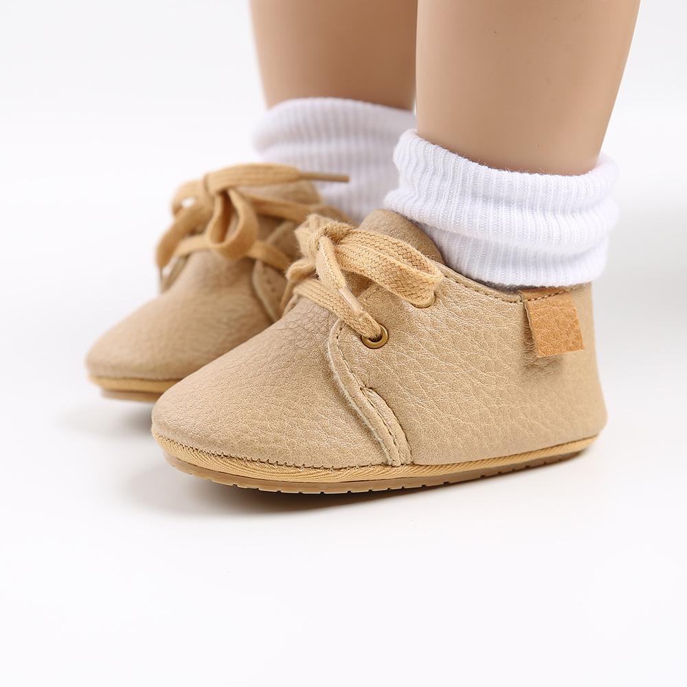 Unisex Baby Luxury Soft Leather Shoes Newborn Rubber Soft Sole First Walkers Toddler Shoes For Everyday Wear For Boys And Girls