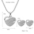 Luxury Fashion Jewelry Gold-color Romantic Austrian Crystal Heart Shape Chain Necklace and Earrings Jewelry Sets For Women