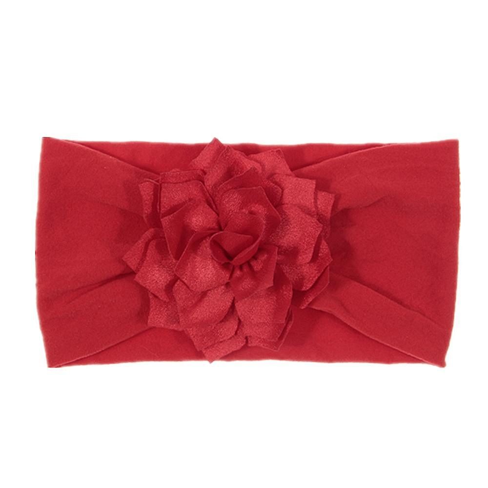 Cute 1PCS Baby Girls Lotus Flower Nylon Headband Knot Elastic Newborn Toddler Headwraps Kids Hair Accessories Gifts