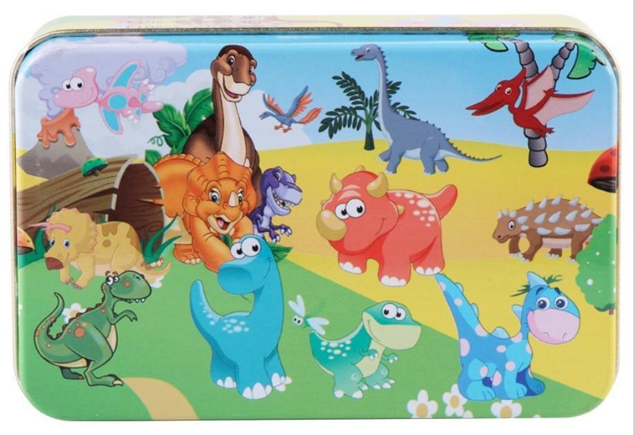 New 60 Pieces Wooden Toys Puzzle Kids Toy Cartoon Animal Wood Toys Puzzles For Child Early Educational Learning Toys for Children