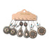 Handmade Vintage Elegant Natural Wood Drop Earrings Set For Women In Fashion Design