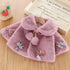 New Luxury Baby Warm Cute Princess Fur Cloak  Jacket For Baby Girls In Elegant Winter Design