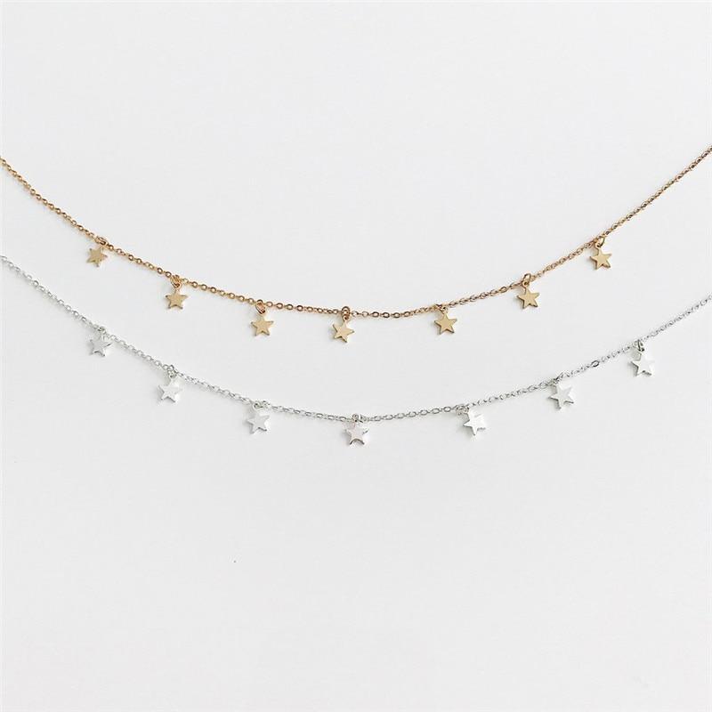 Luxury Modern Unique Special Gold Color Star Party Women's Pendant Necklace In Gold Luxury Jewelry Style