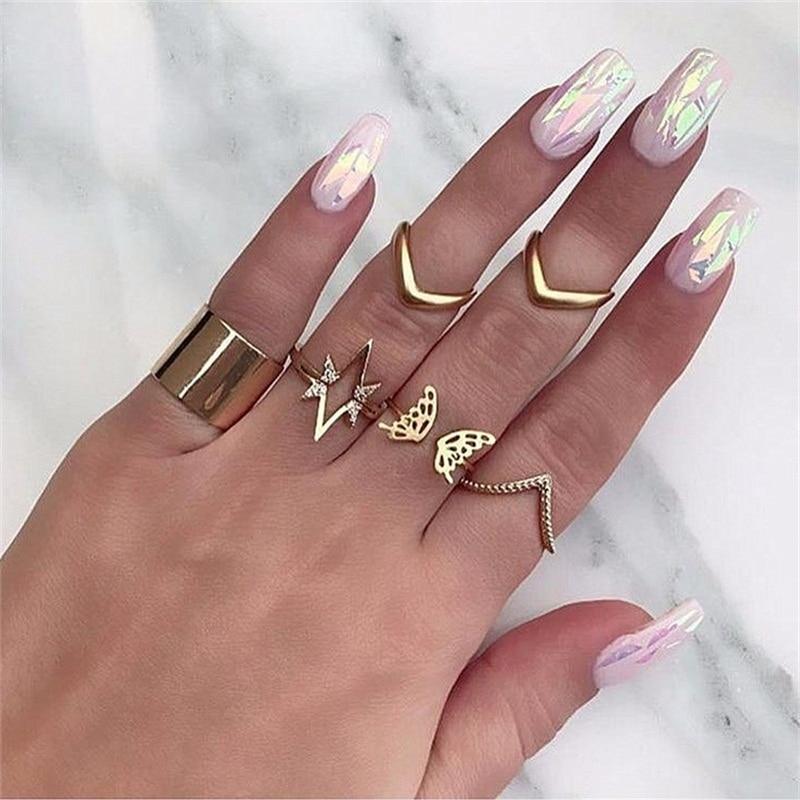 Elegant Women Fashion  Mary Geometric Amazing Flowers Leaf Premium Gold Finger Rings Boho Charm Luxury Jewelry Accessories Mother's Day Gifts