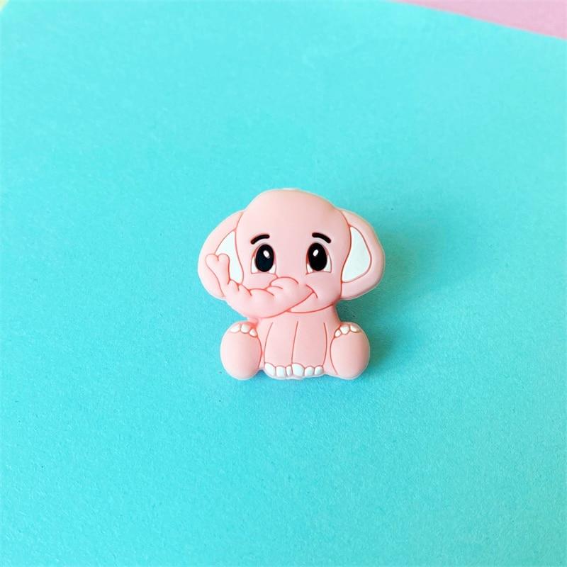 2pc Silicone Elephant Teether  Baby Silicone Chew Charms Baby Teething Gift Toddler Toys Unique Design