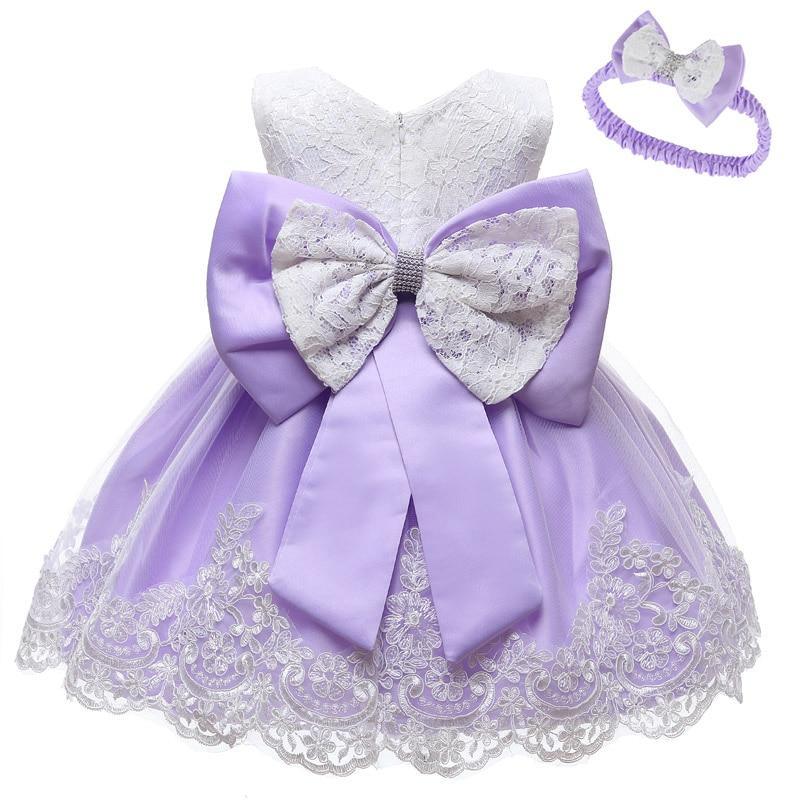 Luxury Modern Baby Girl Christmas Dress Newborn Baby Girls Bow Dresses For Baby 1st Year Birthday Party