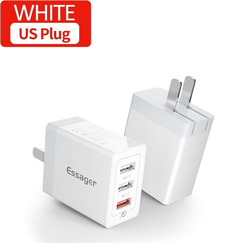 30W Quick Charge 3.0 USB Charger QC3.0 QC Fast Charger Multi Plug Wall Mobile Phone Charger For Mobile Phones