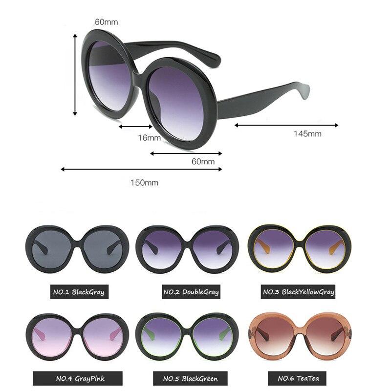 Luxury Round Oversized Big Frame Oval Vintage Elegant Woman Sunglasses  Oculos De Sol Gafas