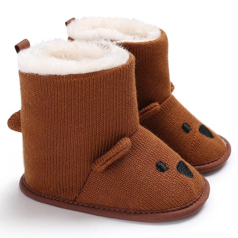 Baby Girls Boys Winter Boots Soft Infant Toddler Newborn Cute Cartoon Shoes Lightweight Snowproof Shoe