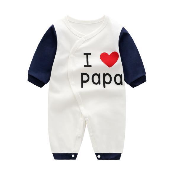 Modern Printed Jumpsuits Gentleman Autumn Long Sleeves Rompers Cotton Baby Clothes for Boys and Girls Outfits Style