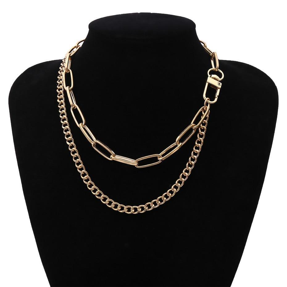 Luxury Gold and Slver Big Elegant Stailless Steel Punk Gold Choker Chain Necklace For Women Luxury Jewelry Perfect Gift For Girls