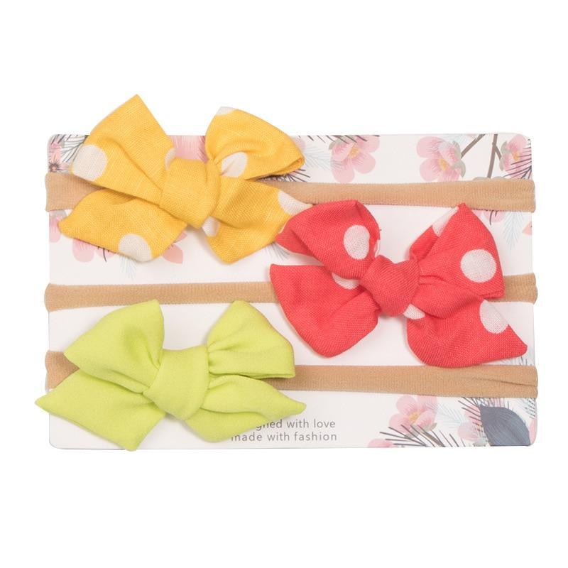 Baby Girls Headband Infant Elastic Headwear Kids Hair Accessories Bow Set For Baby Girls