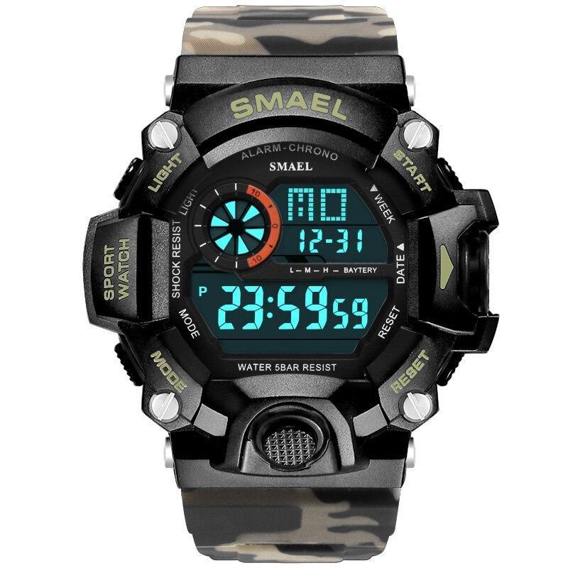 Digital Mens  Sports Waterproof 50 M Watches With Auto Date relogio masculino  Army Military Sports Unisex Watch