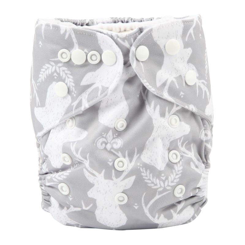 Baby Pocket Cloth Diaper Nappy Reusable Adjustable Washable No Inserts Nappie For Baby In Modern Printed Style