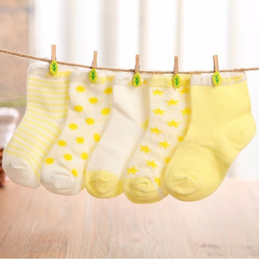 5 Pairs Colorful Mesh Cotton Thin Newborn Baby Socks For Girls And Boys Toddler Soft Socks