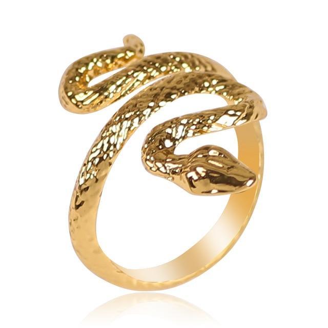 Fashion Retro Exaggerated Spirit Snake Ring Personality Punk Wind Snake-Shaped Nightclub Style  Ring For Women and Girs Student Trend Jewelry Design