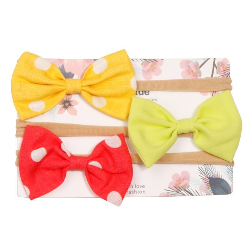 Baby Girls Headband Infant Elastic Headwear Kids Hair Accessories Bow Set For Baby Girls