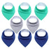 8PCS/SET Pack Baby Bandana Organic Absorbent Soft Cotton Drool Bibsfor Teething And Feeding Bib For Baby and Kids Feeding