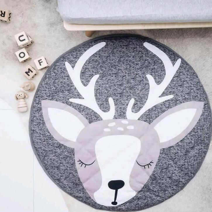 Cartoon Baby Play Mats Pad Toddler Kids Crawling Round Carpet Rug Toys Mat For Children Room In elegant Modern Design