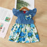 Baby Summer New Children Female Cotton A-Line Dress Kids Clothes Floral Princess Tutu Dresses For Girls