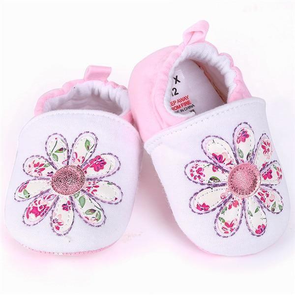 Kid Girls Boy First Walkers Soft Infant Toddler Shoe Cute Flower Footwear For Newborns Baby Shoes