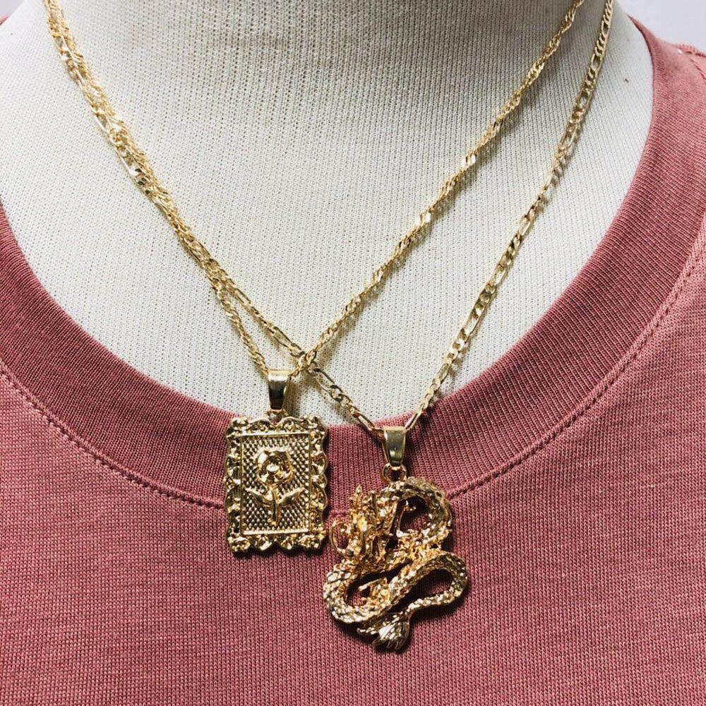 Bohemia Portrait Alloy Gold Coin Pendant Necklaces For Women Vintage Rose Fashion Long Necklace Jewelry