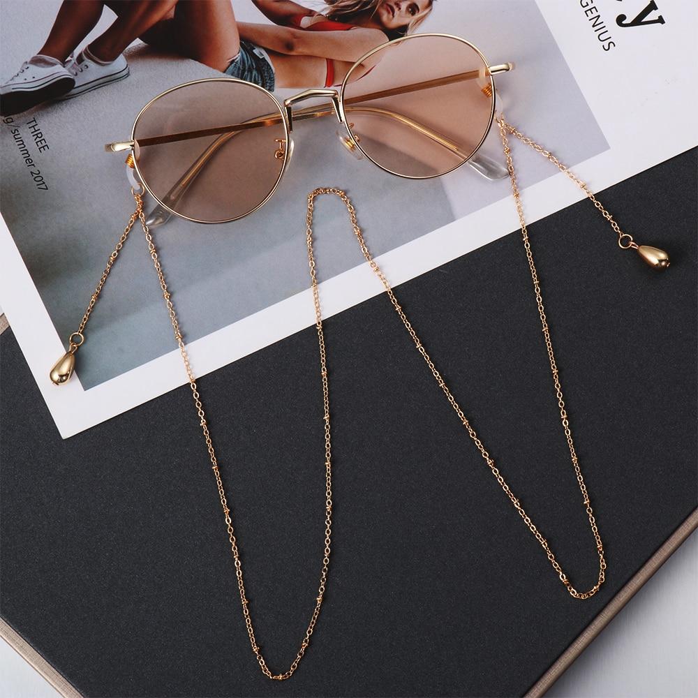 Women Pearls Sunglasses Chains Gold Eyeglasses Chains Sunglasses Holder Necklace Eyewear Accessories