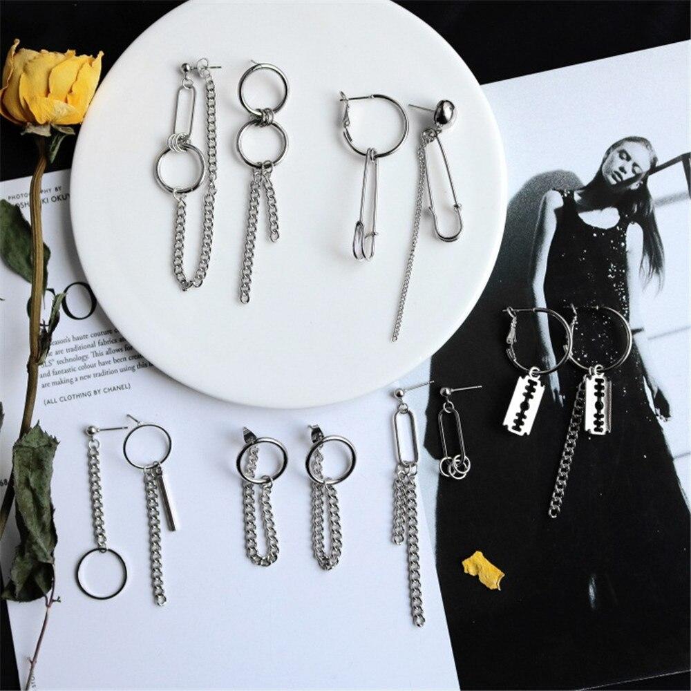 Luxury Punk Sliver Drop Earrings With Creativity Jewelry Accessories For Women In Simple Fashion Design