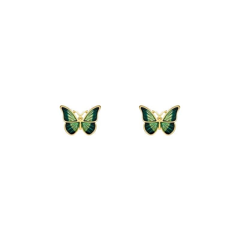 Fashion Bohemian punk Earrings Jewelry gold & silver color butterfly shape Stud Earrings