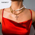 Multi Layered Pearl Choker Necklace for Women Luxury Jewelry Perfect Gift Cool Vintage Style