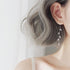 New Silver Plated Crystal Leaf Tassel Drop Luxury Earrings For Women Elegant Wedding Fashion Jewelry Gift