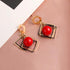 New Fashion Round Dangle Drop Korean Earrings For Women In Geometric Round Heart Gold Earring Wedding Elegant Style