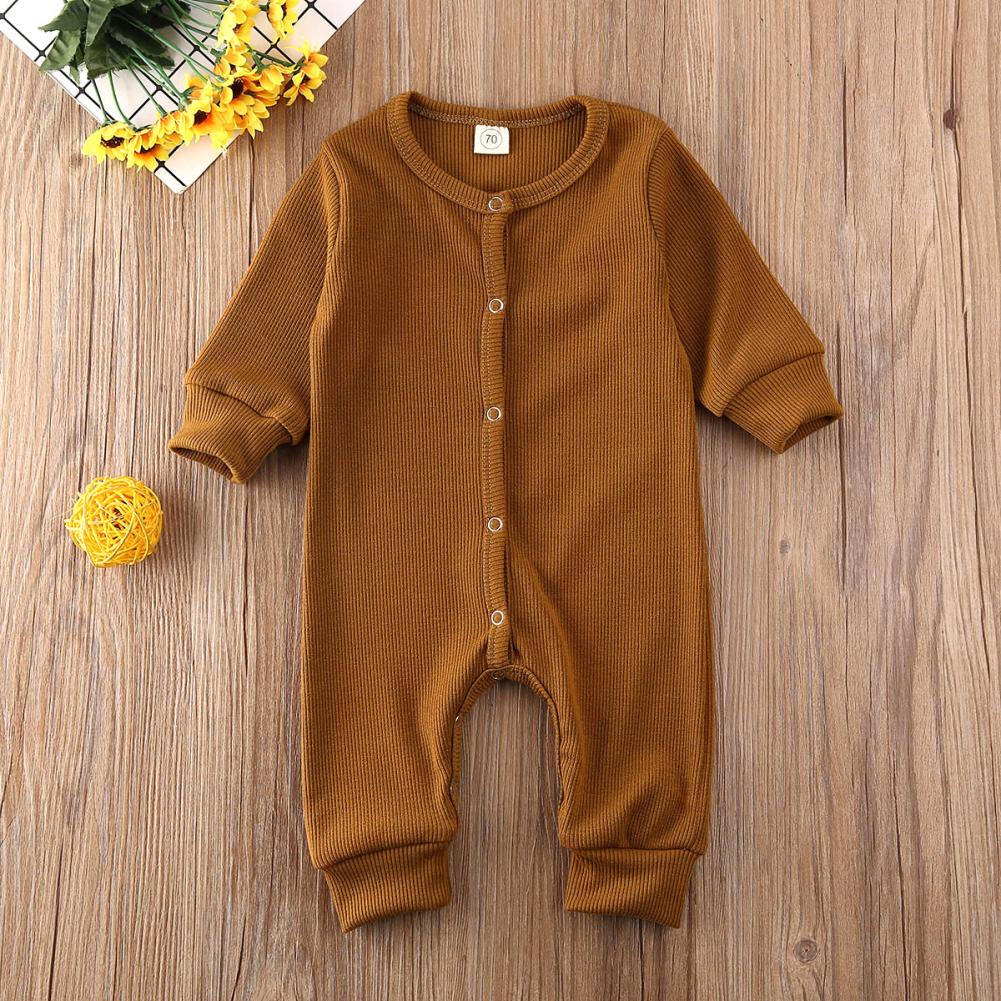 Baby Girl / Boy Clothes Kids Knitted Long Sleeve Autumn Winter Romper Solid Jumpsuit Outfit