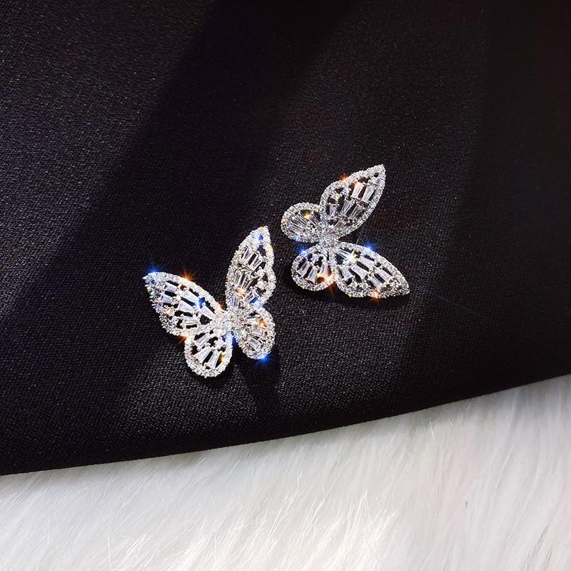 Hot Modern Fashion Epic Jewelry Premium Luxury Zircon Earrings Smart Butterfly Earrings Elegant For Women Gift