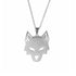 Amazing Wolf Animal Necklace 316L Stainless Steel Forest Animals Luxury For Men Elegant Necklace Hollow Cut Out Pendant Jewelry Gift For Women