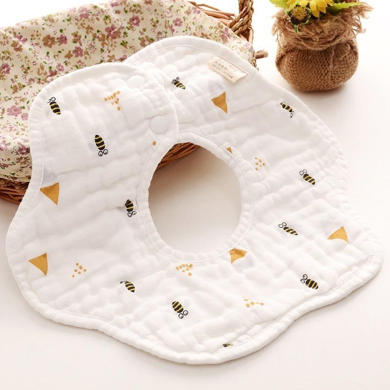 Unisex 360 Degree Rotation 8 Layers Gauze For Baby Kids Burp Cloth For Newborn Infant Saliva Towel