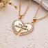 BFF Trendy Necklace For Women Crystal Elegant Heart Pendant Best Friend Letter Luxury Necklace Fashion Couple Necklace Men Friendship Jewelry