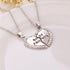 BFF Trendy Necklace For Women Crystal Elegant Heart Pendant Best Friend Letter Luxury Necklace Fashion Couple Necklace Men Friendship Jewelry