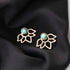 New Fashion Round Dangle Drop Korean Earrings For Women In Geometric Round Heart Gold Earring Elegant Style