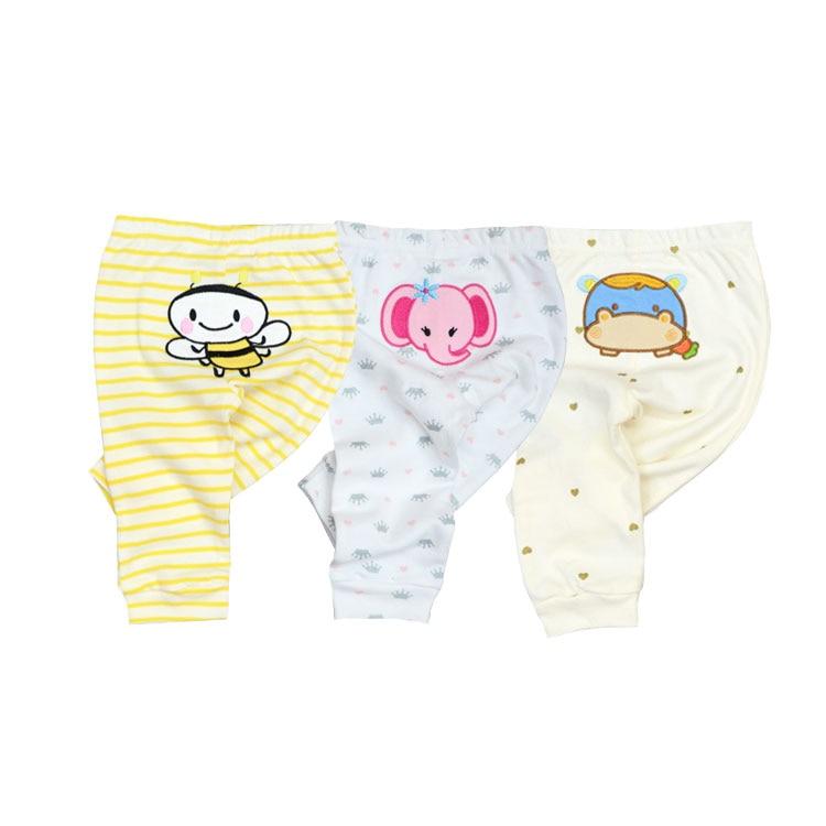 3/4PCS/SET Newborn Pants Cartoon Design Four Seasons Baby 100%Cotton Soft Girl Pants Baby Boy trousers Pants 0-24M For Kids